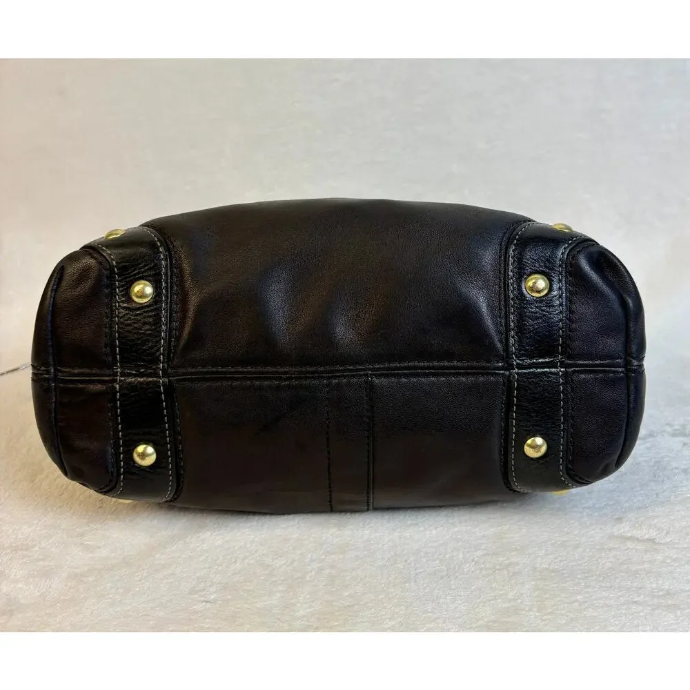 Coach Y2K Black Leather Carly Hobo